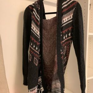 patterned cardigan